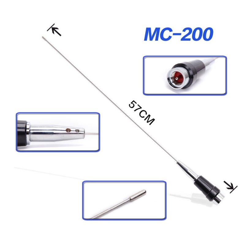 آنتن خودرویی Diamond MC200 (UHF) 🔹توضیحات محصول: آنتن Diamond MC200 یک آنتن شلاقی با کیفیت بالا در باند UHF است که برای استفاده در انواع خودروها و ایستگاه‌های سیار طراحی شده است. این آنتن با ابعاد جمع‌وجور، عملکرد بسیار خوبی در ارتباطات رادیویی ارائه می‌دهد و برای دستگاه‌های دستی، خودرویی و حتی مرکزی با توان بالا تا 250 وات قابل استفاده است. با طراحی حرفه‌ای و کانکتور UHF نری، می‌توان آن را روی انواع پایه آنتن نصب کرد. مناسب برای استفاده در سیستم‌های حرفه‌ای رادیویی، آفرود، خودروهای امدادی، تجهیزات سازمانی و مخابراتی. 🔘ویژگی‌های کلیدی: باند فرکانسی: 340 تا 520 مگاهرتز (UHF) نوع آنتن: شلاقی (5/8 λ) توان قابل تحمل: تا 250 وات امپدانس: 50 اهم VSWR: کمتر از 1.5:1 (نسبت موج ایستاده ولتاژ) سود (Gain): حدود 3.4dB طول: 57 سانتی‌متر وزن: 170 گرم نوع کانکتور: UHF نری (PL-259) 🔘قابلیت‌ها: ✅ قابل نصب بر روی پایه‌های مگنتی، کلیپسی و ثابت ✅ مناسب برای خودروهای سبک و سنگین ✅ پشتیبانی از انواع دستگاه‌های دستی و خودرویی ✅ ساخته‌شده با استانداردهای دقیق برای دریافت و ارسال پایدار سیگنال ⭕توصیه: آنتن خودرویی Diamond MC200 (UHF)
